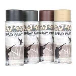 Paint - Flat, Camo (Tan, Brown, Black, Green) Spray Aerosol